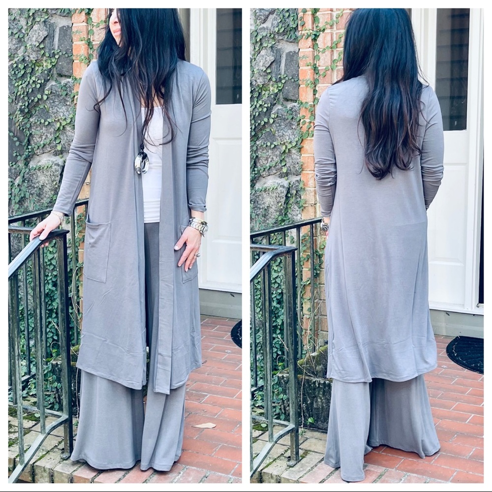#09 one Fabulous open longline slouchy pockets cardigan - Picture 2 of 7